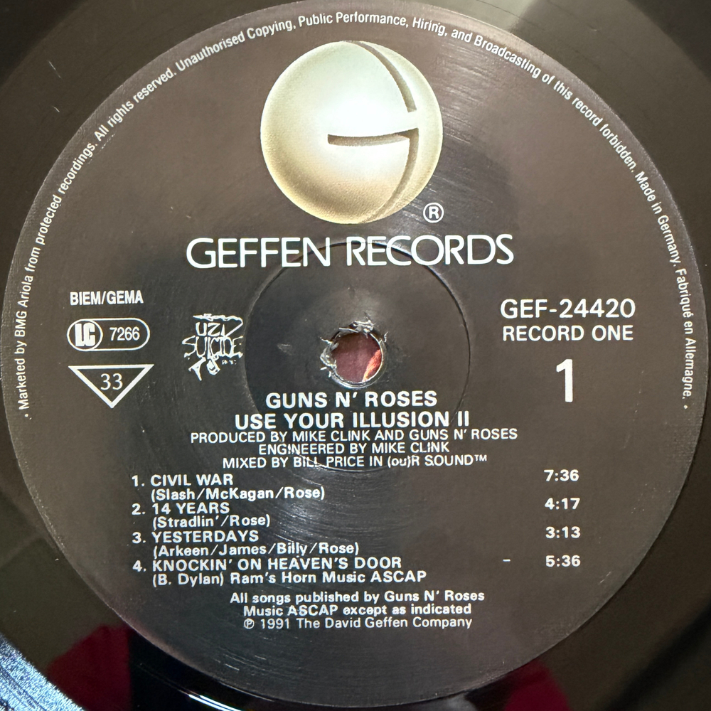 Guns N' Roses - Use Your Illusion II 2LP (Европа 1991г.)