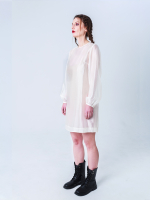 Платье-туника из органзы "Лебедь". Белое