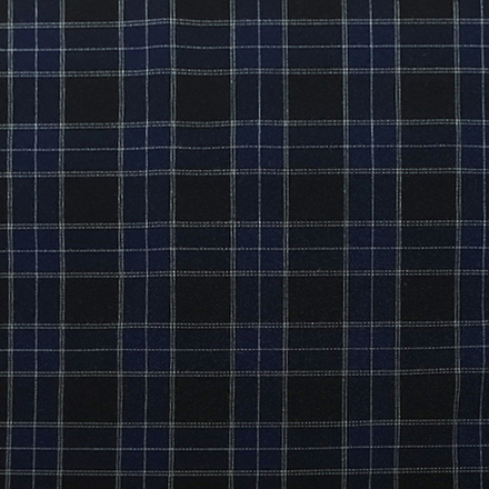 Ткань Пикачу клетка для школьной формы, 225 гр/м2, 150 см, Темно-синий