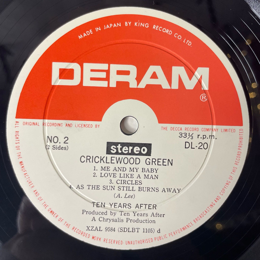 Винтажная виниловая пластинка LP Ten Years After Cricklewood Green (Japan 1970) (No Obi) Circles