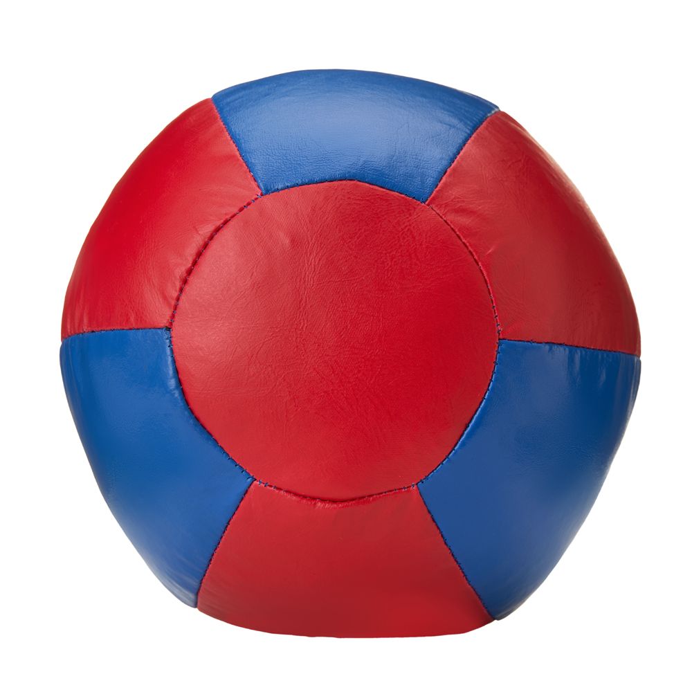 Медбол 3C147-K64, 5кг, иск.кожа, наполнитель резиновая крошка, диам. 21 см, маш сшивка, сине-красный