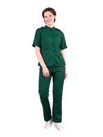 Рубашка медицинская женская на молнии Тезис TZ400, зеленый, 48