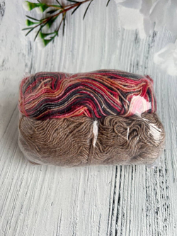 Пряжа носочная Аркобалено радужный микс 92г