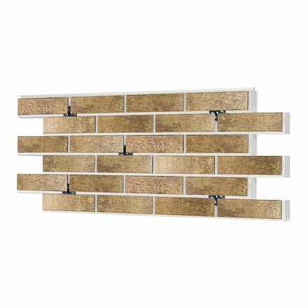 Клинкерная термопанель ППС Керамин Теннесси 3 Светло-коричневый 1020х455 мм