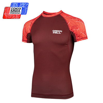 Рашгард Green Hill Союз ММА России RGR MMU-034 красный