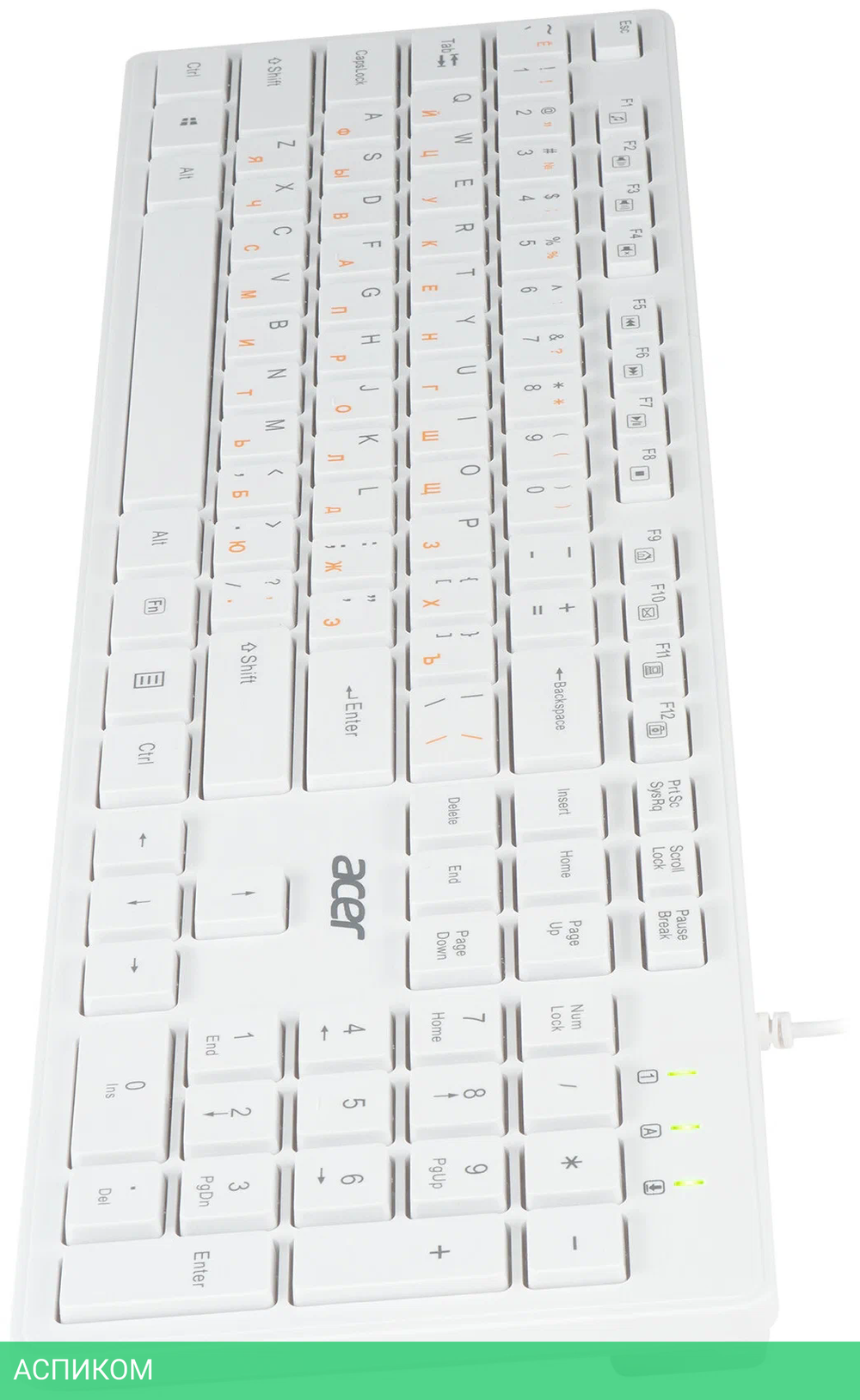 Клавиатура Acer OKW123 белый (ZL.KBDEE.00D)