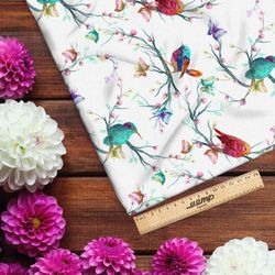 Ткань поплин птичьи разговоры