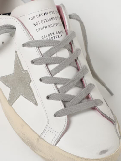 Super Star with suede star and pink heel tab