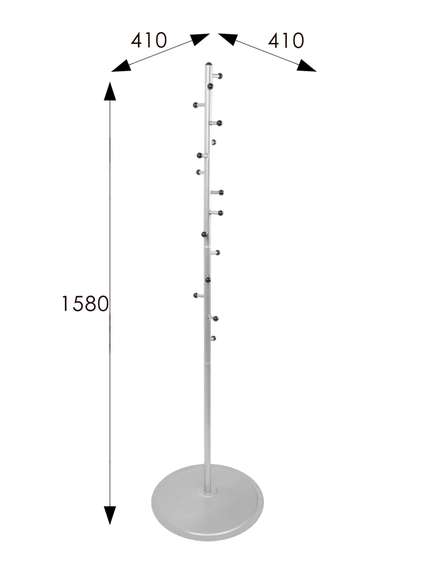 Вешалка напольная Пико 15 металлик