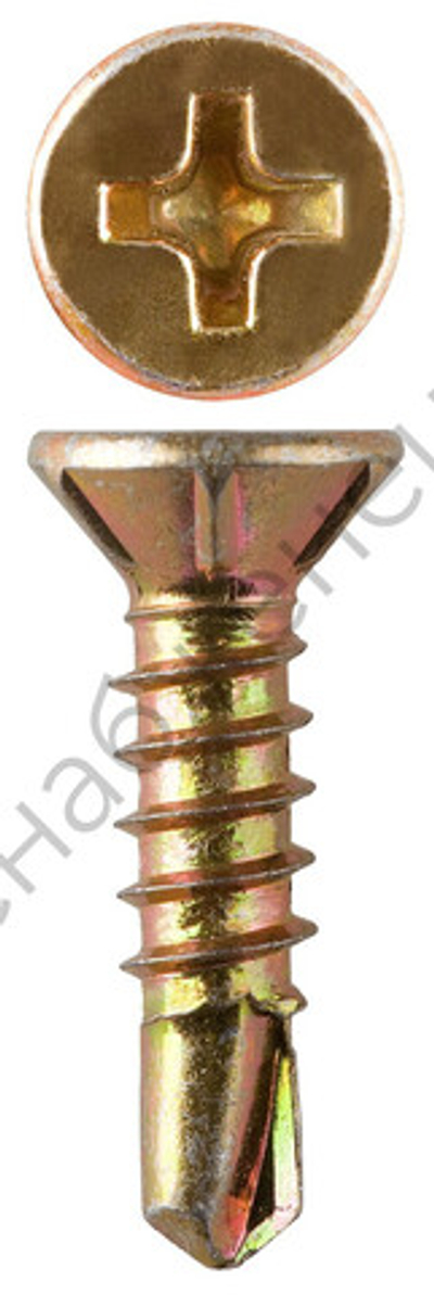 ЗУБР СОП 22 х 3.9 мм, сверло, оконный саморез, желтый цинк, 12500 шт (4-300230-39-022)