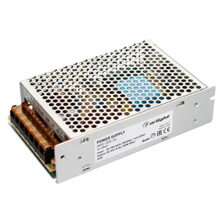Блок питания ARS-200-24 (24V, 8.3A, 200W) (Arlight, IP20 Сетка, 2 года) 025401