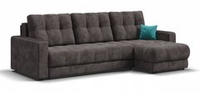 Угловой диван Босс Классик Велюр Алькантара серый