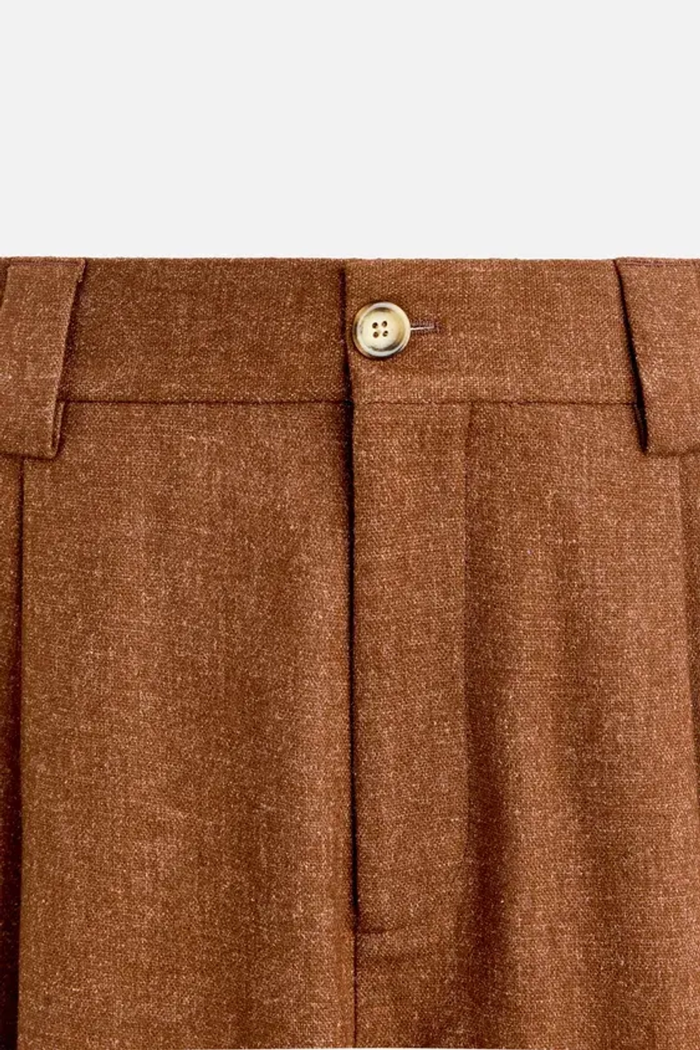 ZARA X HARRY LAMBERT ШИРОКИЕ БРЮКИ, ЧЕРЕПИЧНЫЙ