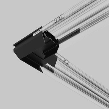 Коннектор угловой для монтажа в натяжной потолок однофазного шинопровода 85235/00 чёрный Basic System Elektrostandard