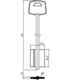 Заготовка сувальдного ключа 12726 ELP4D