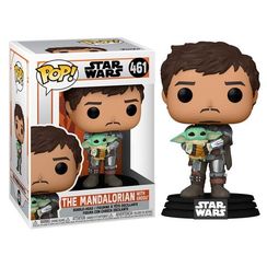 Funko Pop!  Star Wars: Mandalorian- Mando Holding Child