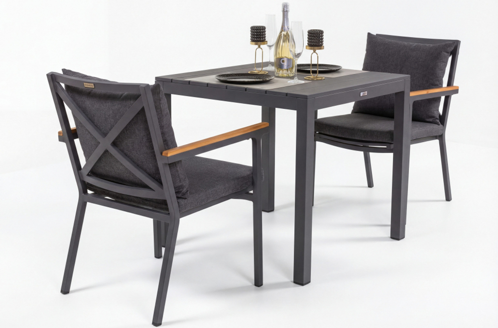 Стол обеденный Ideal Patio ДОЛЛА алюминий 80х80 см (4 ножки) резервный дубль