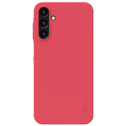 Тонкий жесткий чехол красного цвета (Bright Red) от Nillkin для смартфона Samsung Galaxy A15 4G и 5G, серия Super Frosted Shield