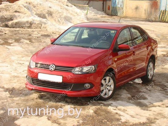 Накладка переднего бампера для Volkswagen Polo sedan