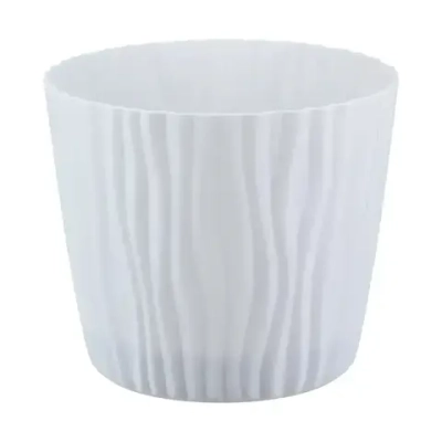 Кашпо ВОЛНА D160мм 2л с вкладышем Белый (комплект 12 шт)