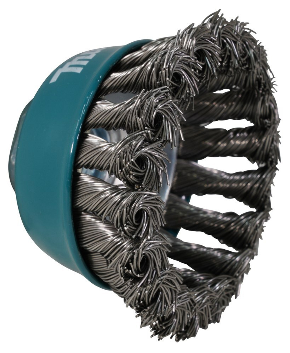 Щетка проволочная чашечная (d75 мм, толщ. проволоки 0.5 мм, пучки, нержавейка, M14х2) Makita D-77497 M14х2 75 мм Чашечная 0,5 мм Металл Пучки витой проволоки