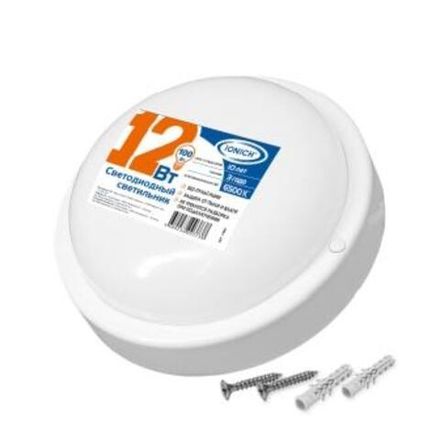 Светильник ЖКХ светодиодный круглый 12Вт IONICH СПП 6500К IP65