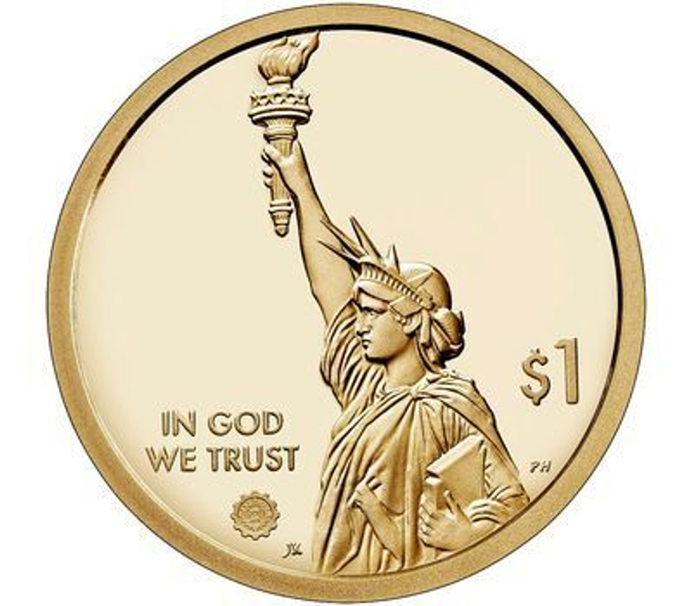 1 доллар. Американские инновации -  Сад попечителей (Джорджия). США. 2019 год. Двор D