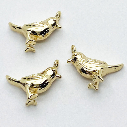 Подвеска Птица, цвет золото, размер 12*10 мм, цена за 1 шт