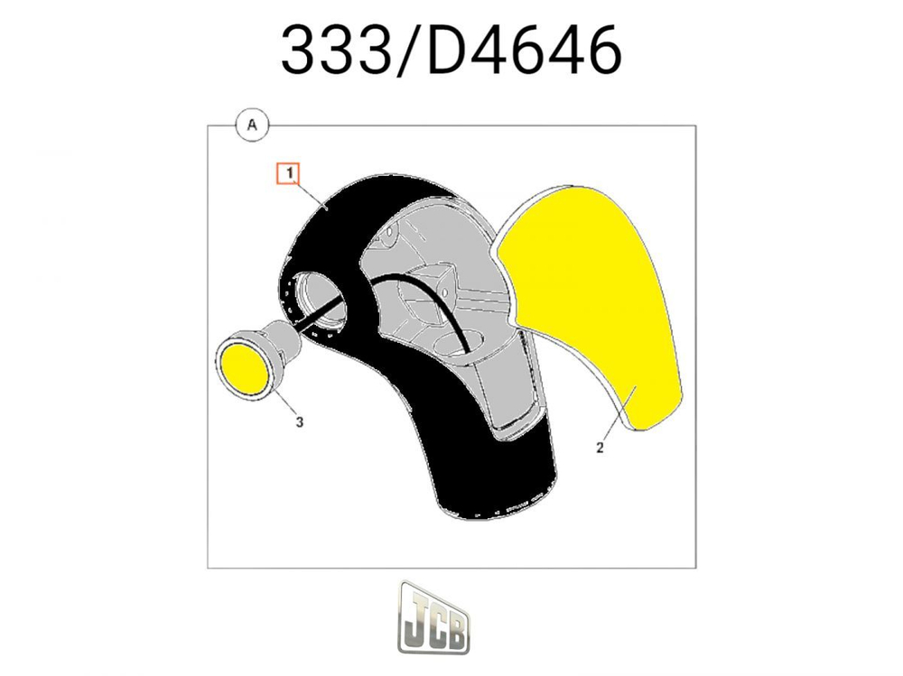 Ручка переключения КПП JCB 333/D4646