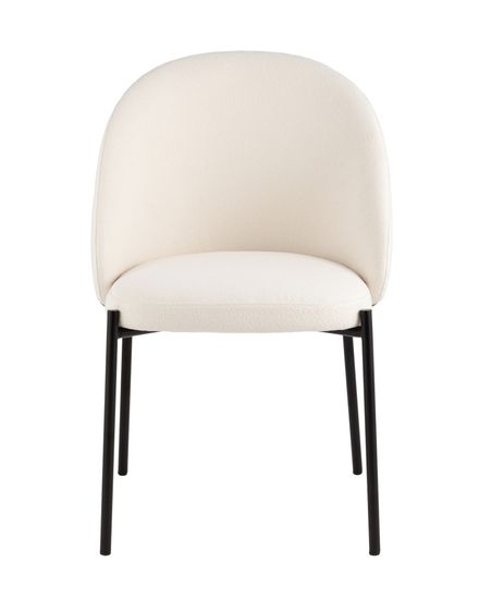 Стул обеденный Monro бежевый с коричневой экокожей