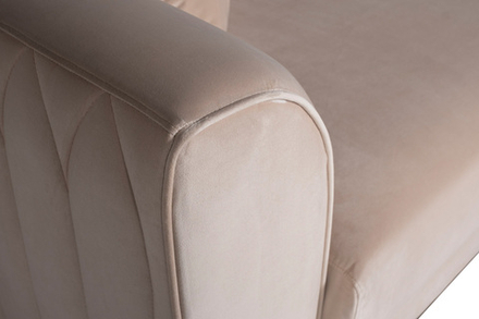 Диван Garda Decor Люцерн (Lucerne) трехместный велюр бежевый 230*86*75 см