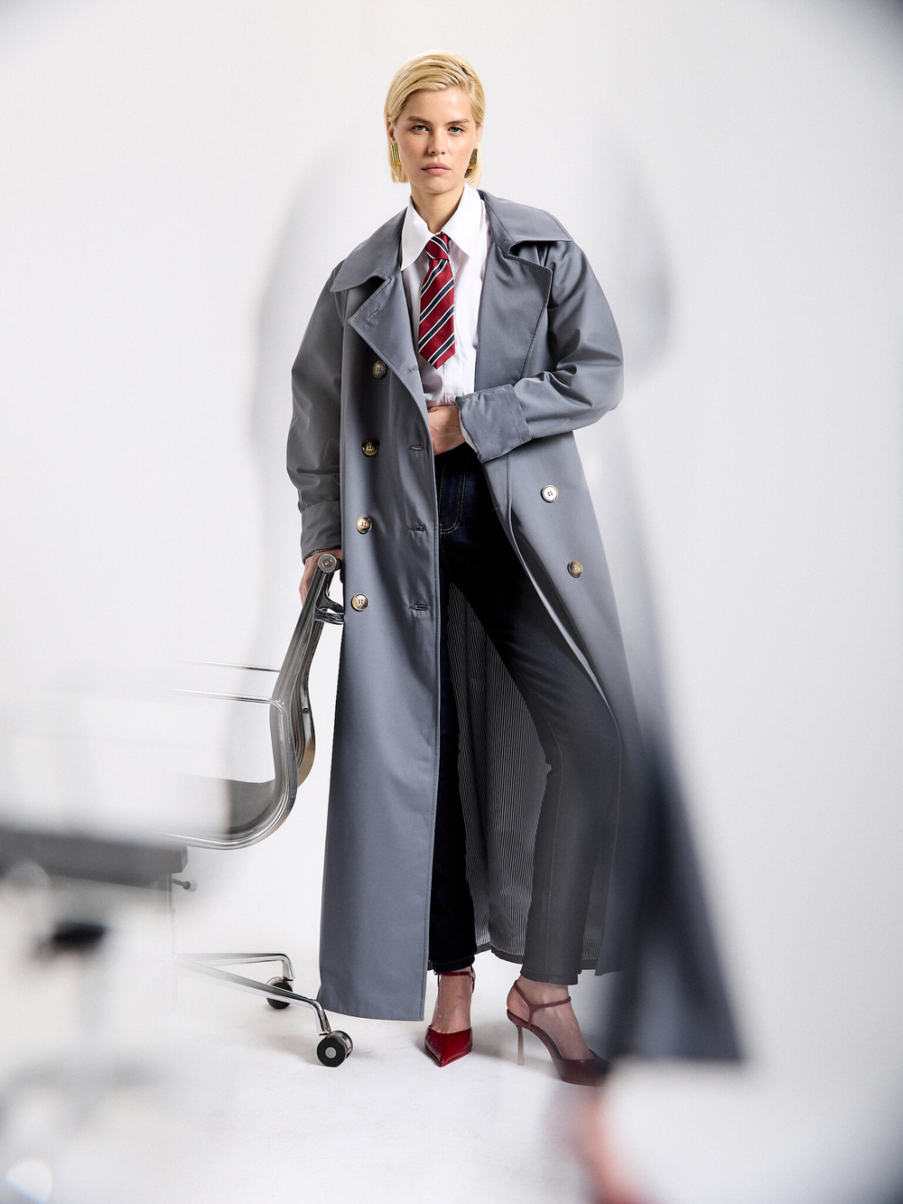 Синий тренч Geller