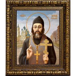 Василий Сокольский, священномученик пресвитер. Икона на холсте.