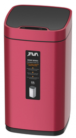 Ведро для мусора СЕНСОРНОЕ (квад. КРАСНЫЙ) 12л. JAVA