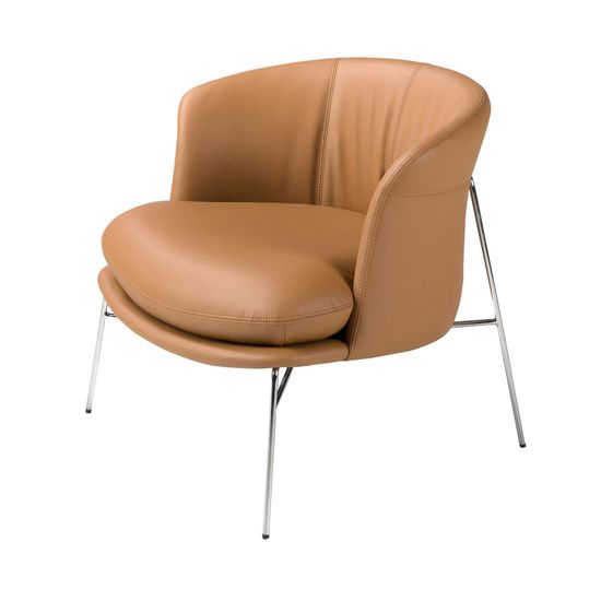 Кресло 5192 из коричневой экокожи