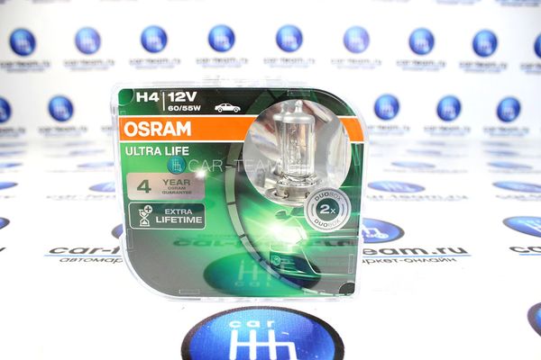 Автолампы "Osram" H4 Ultra Life / 64193ULT-HCB