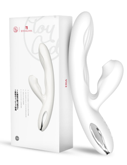 Вибратор BeYourLover Eria с вакуумной стимуляцией, функцией tapping и нагревом
