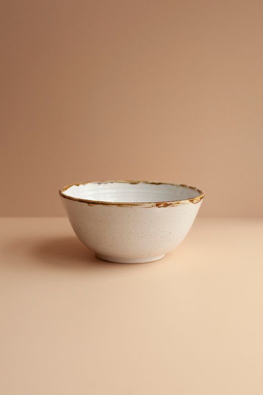 Боул крапинка белый / White Clay ceramics