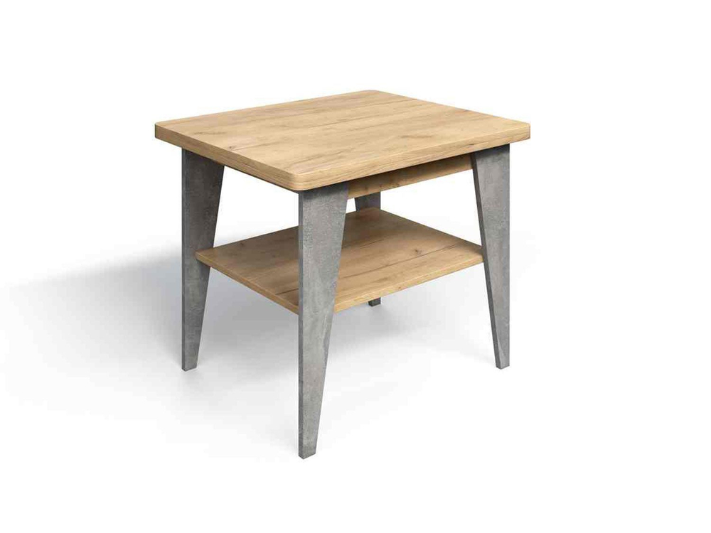 Стол журнальный СЖ-3 Дуб крафт / Ателье светлое