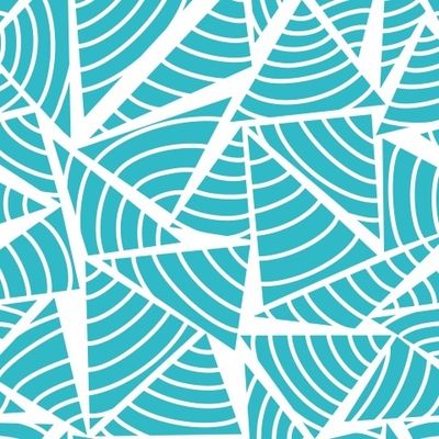 Бирюзовые треугольники на белом фоне
