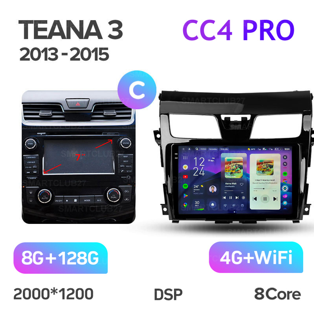Teyes CC4 Pro 10,2" для Nissan Teana 2013-2015