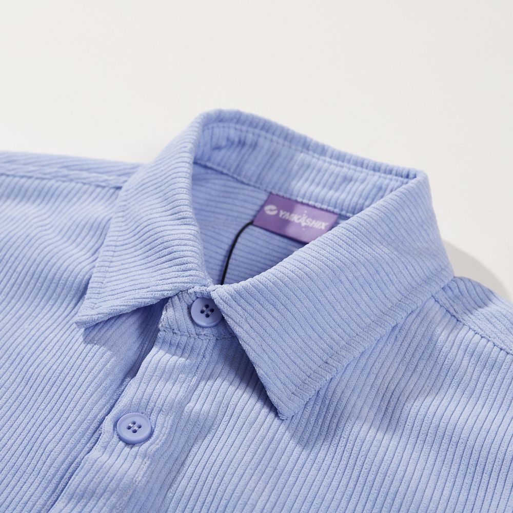 Рубашка YMKASHIX Velvet Button Сиреневая