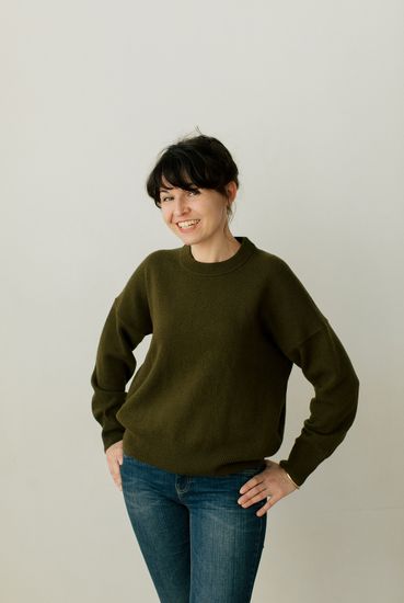 Джемпер Л.Т., 100% шерсть ягнёнка, цвет хаки.