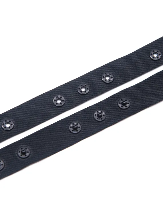 Кнопки для боди на ленте, тройные, черный 170