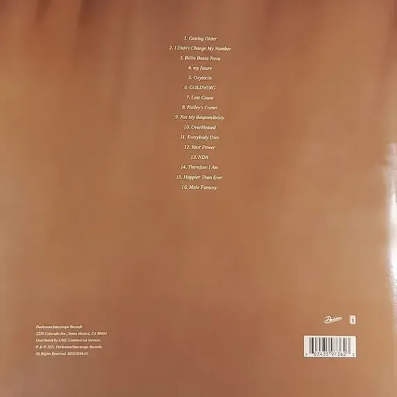 Billie Eilish - Happier Than Ever (Golden Yellow) LP