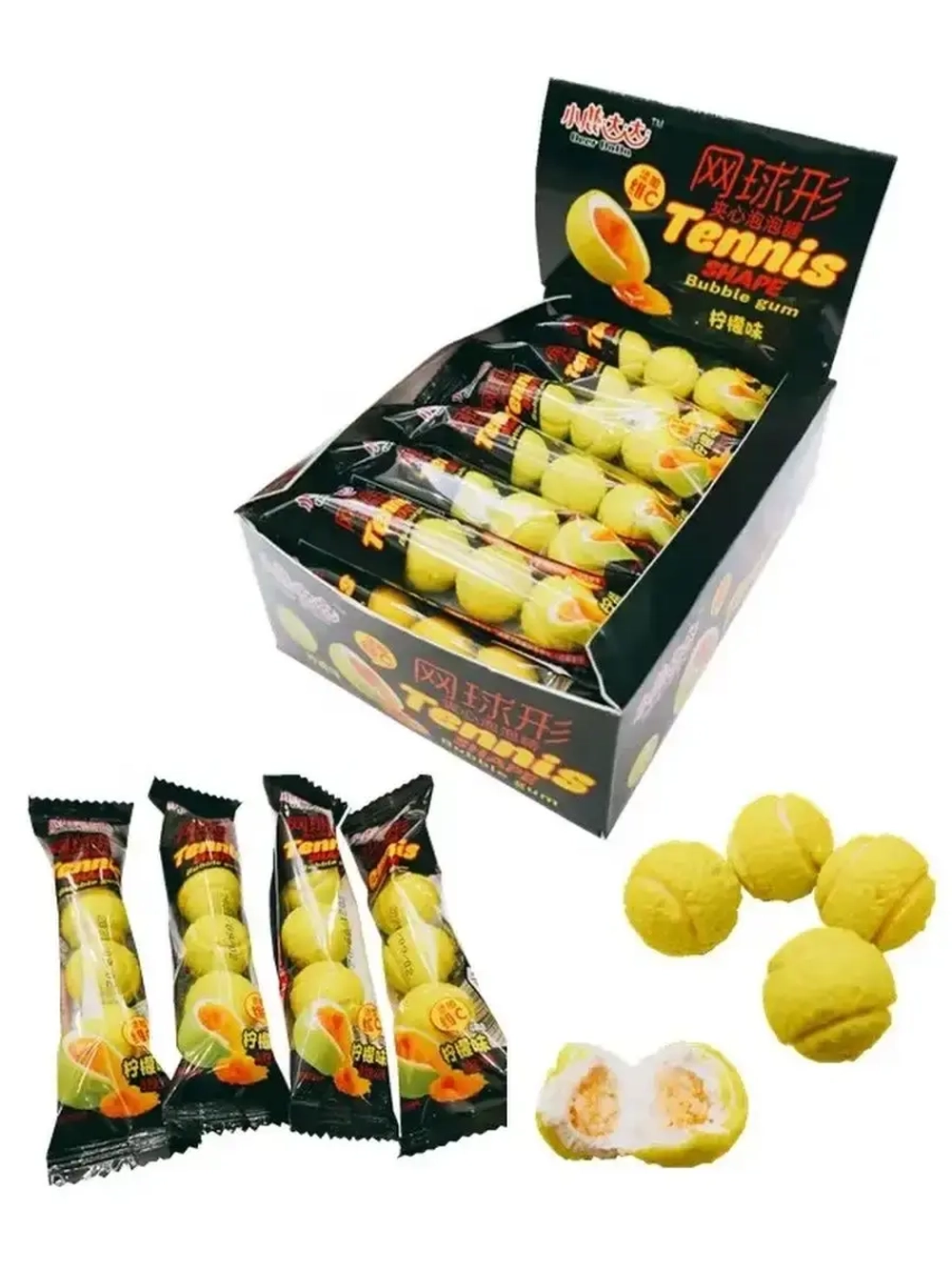 Жевательная резинка Теннисные мячи с начинкой 19 г * 20 шт