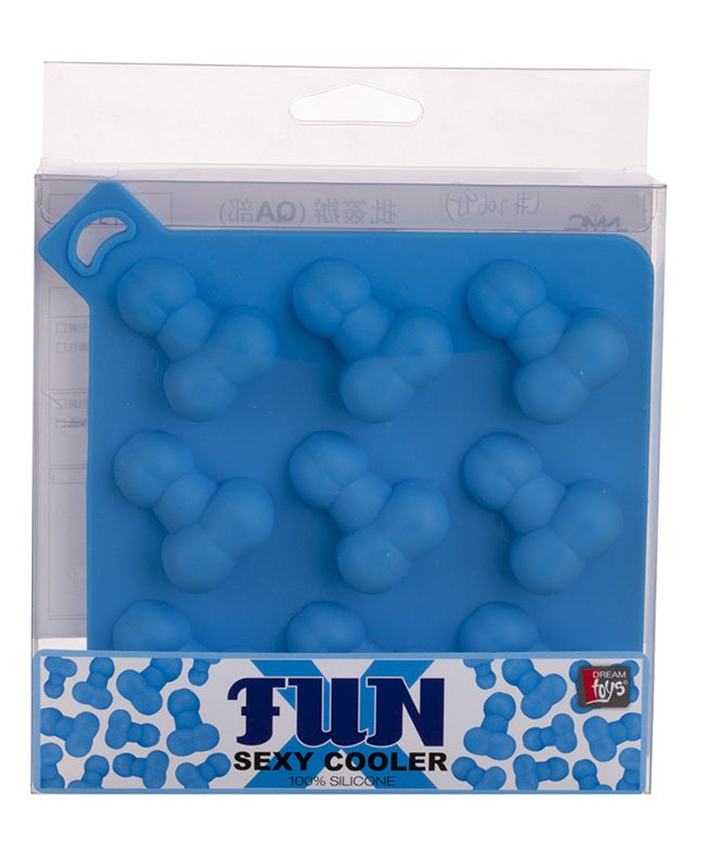 Формочка для льда в форме пениса FUNX SEXY COOLER PENIS (Цвет: голубой)