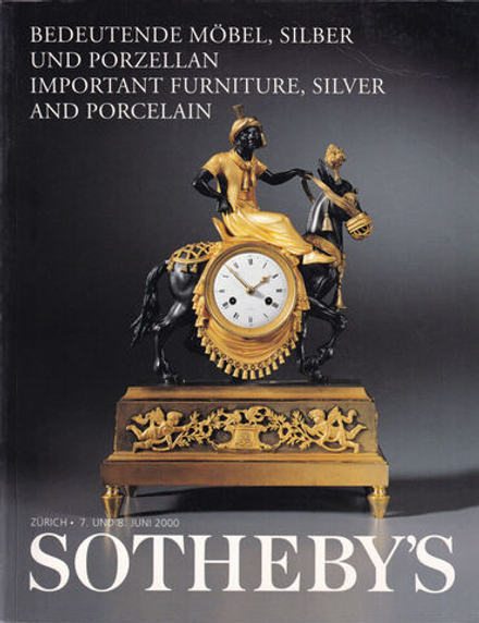 Каталог аукциона Sotheby's, Цюрих, Мебель, серебро и фарфор от 7-8 июня 2000 года
