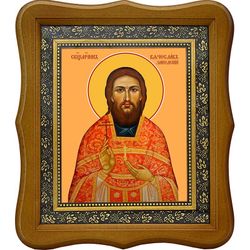 Вячеслав Закедский, священномученик, пресвитер. Икона на холсте.