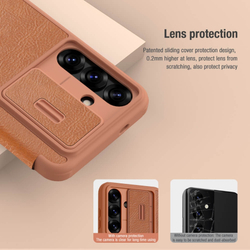 Кожаный чехол-книжка Nillkin Leather Qin Pro для Samsung Galaxy S25